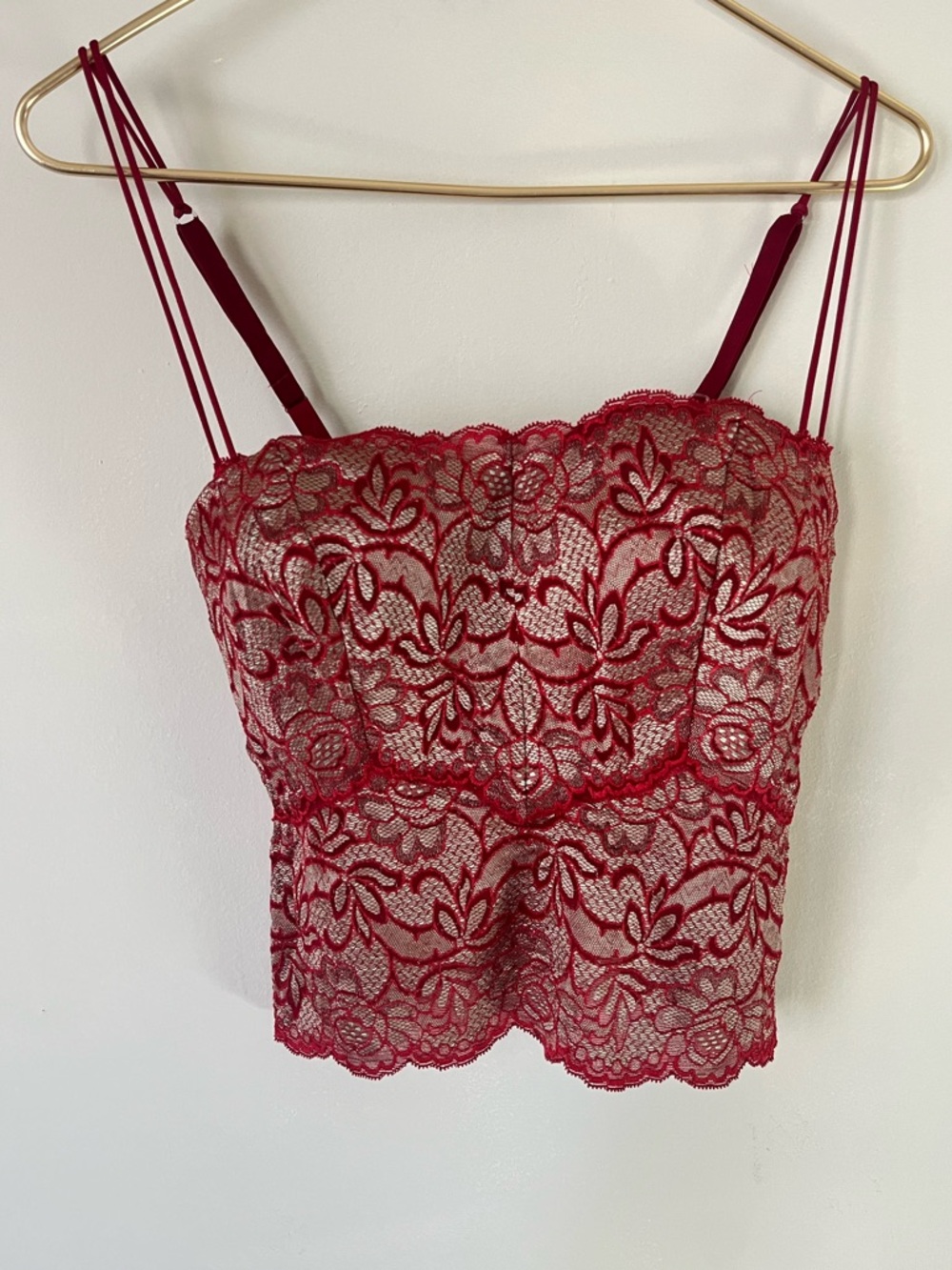 Cosabella Made In Italy Burgundy Floral festival corset top size 4